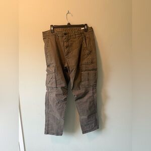 GAP Olive Cargo Pants Slim Taper